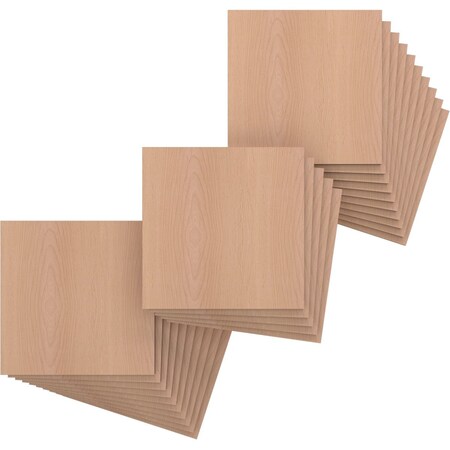 11 3/4W X 11 3/4H X 3/8T Wood Hobby Boards, Alder, 25PK